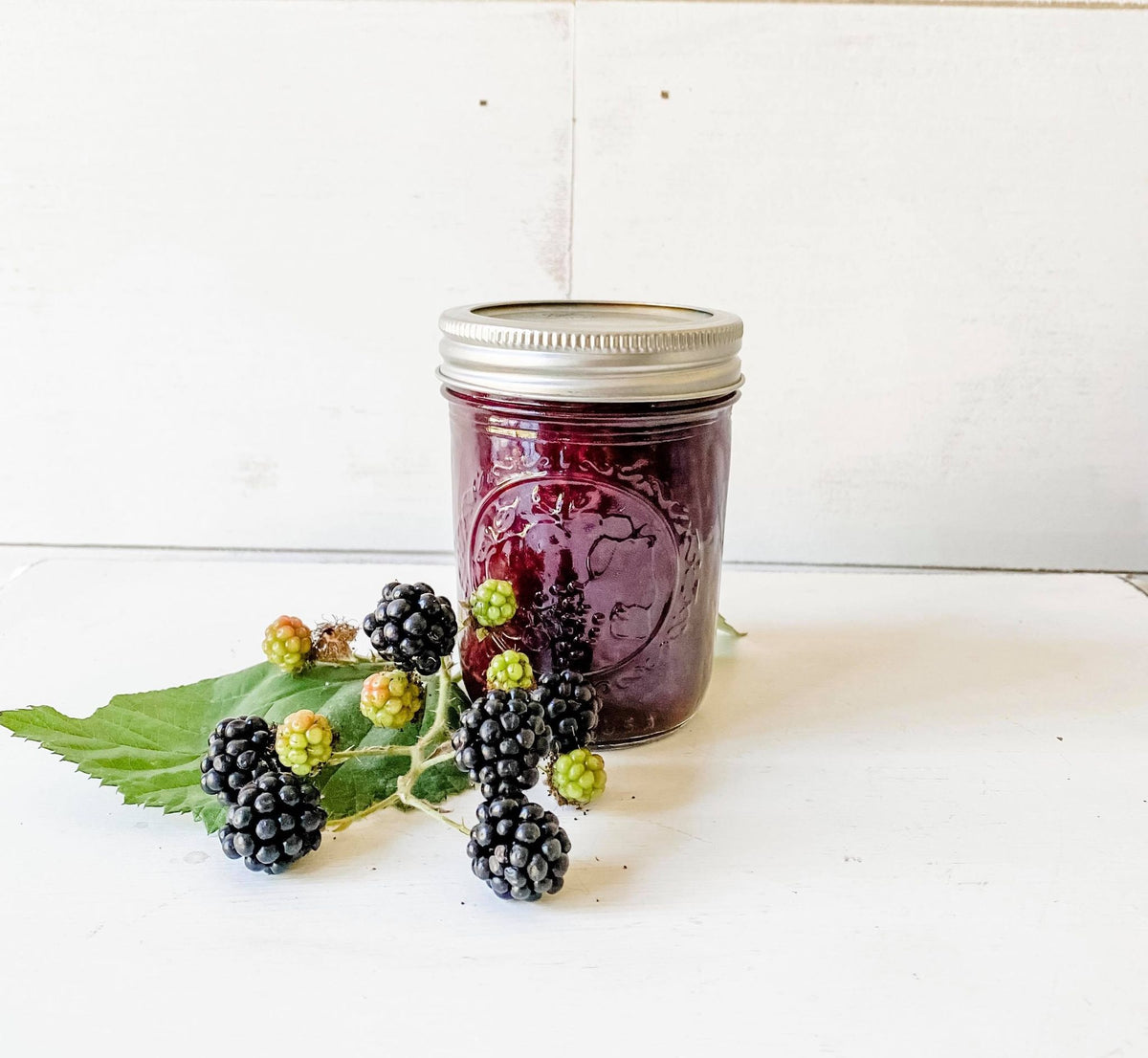 Blackberry Jam in mason Jar