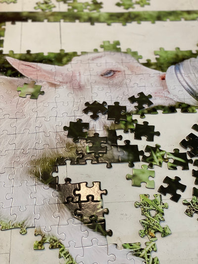 300 Piece Jigsaw Puzzle | Bottle Feeding Goat | MODERATE